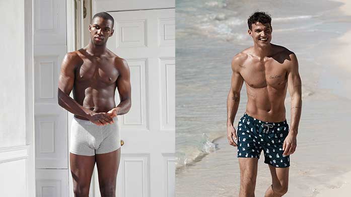 Men's Underwear Essentials Every gentleman needs this edit of essentials. Shop for the perfect pair of boxer sets, swim trunks and patterned socks from BOSS, Replay & Ted Baker.