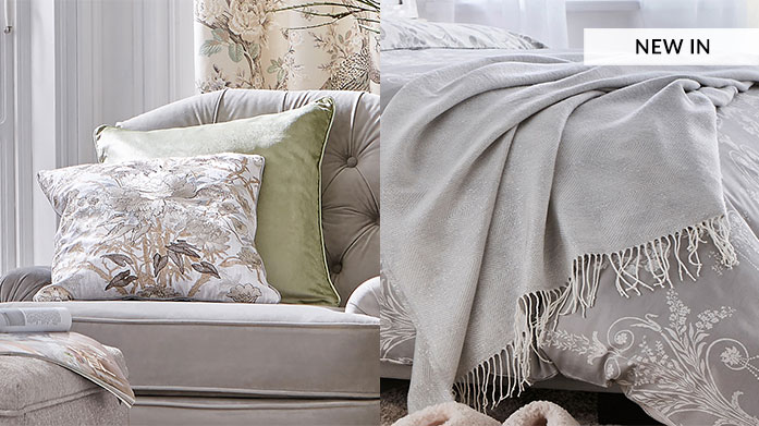 Spring Home Designer Rugs, Cushions & Throws