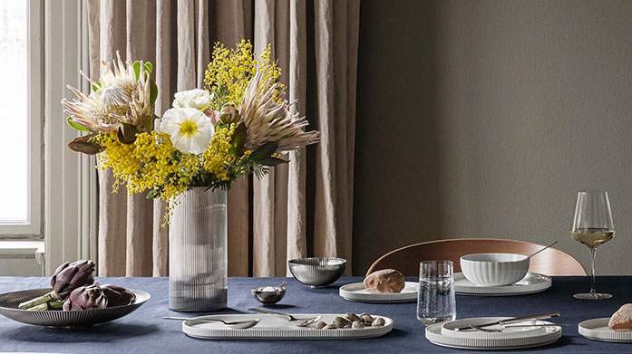 Georg Jensen: Wedding Season Discover modern, iconic silhouettes across stainless steel vases, picture frames and silverware. Georg Jensen's home accessories make the best wedding gifts.