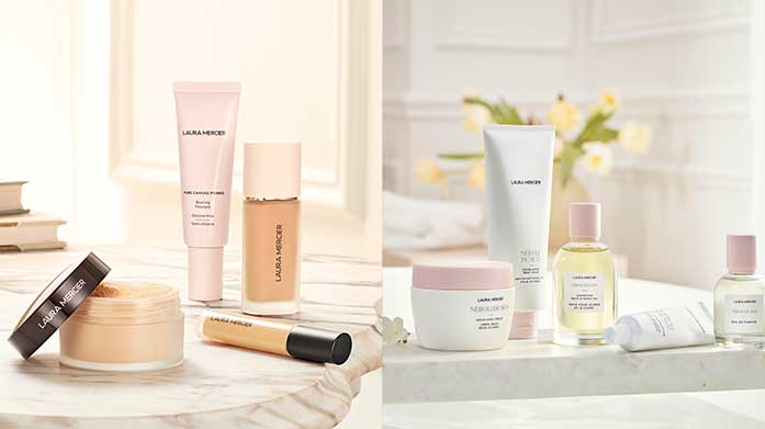 Laura Mercier: Back In Stock Shop the latest brand in our beauty bag, Laura Mercier. Prime to perfection based on your skin type with the Pure Canvas Primers, plus the Caviar Stick Eye Colour and the Néroli du Sud skincare range.