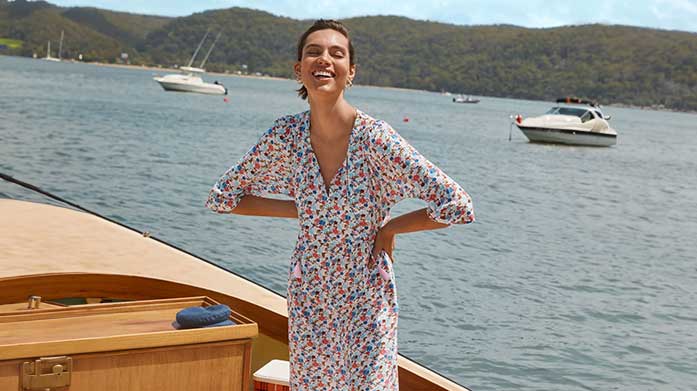 Staycation Style For Her This summer, we’re taking our staycation style to the next level. We're talking floral dresses, pink polo shirts, leather skirts, wide-leg trousers and snug fleeces for the breezy evenings.