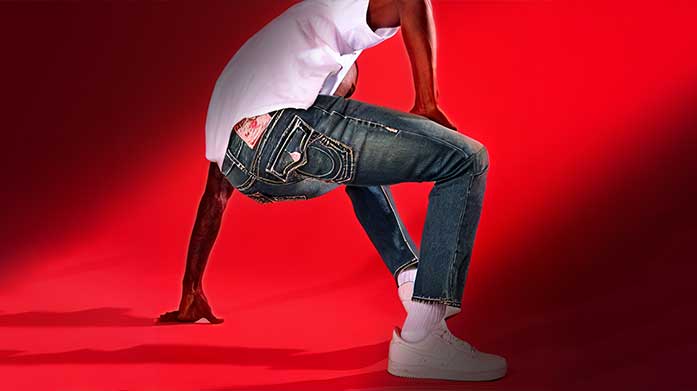 True Religion Men's Infuse a streetstyle edge into your line-up with our edit of True Religion menswear. Shop the brand's signature jeans, from the Rocco to the Ricky, alongside a selection of premium basics. Jeans from £55.