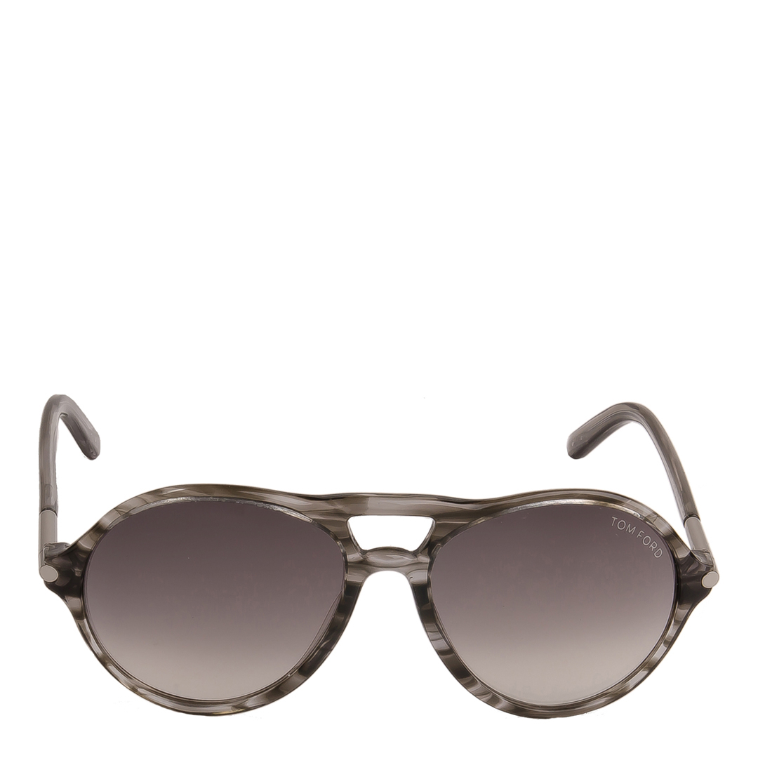 Unisex Grey Striped Jasper Aviator Sunglasses - BrandAlley