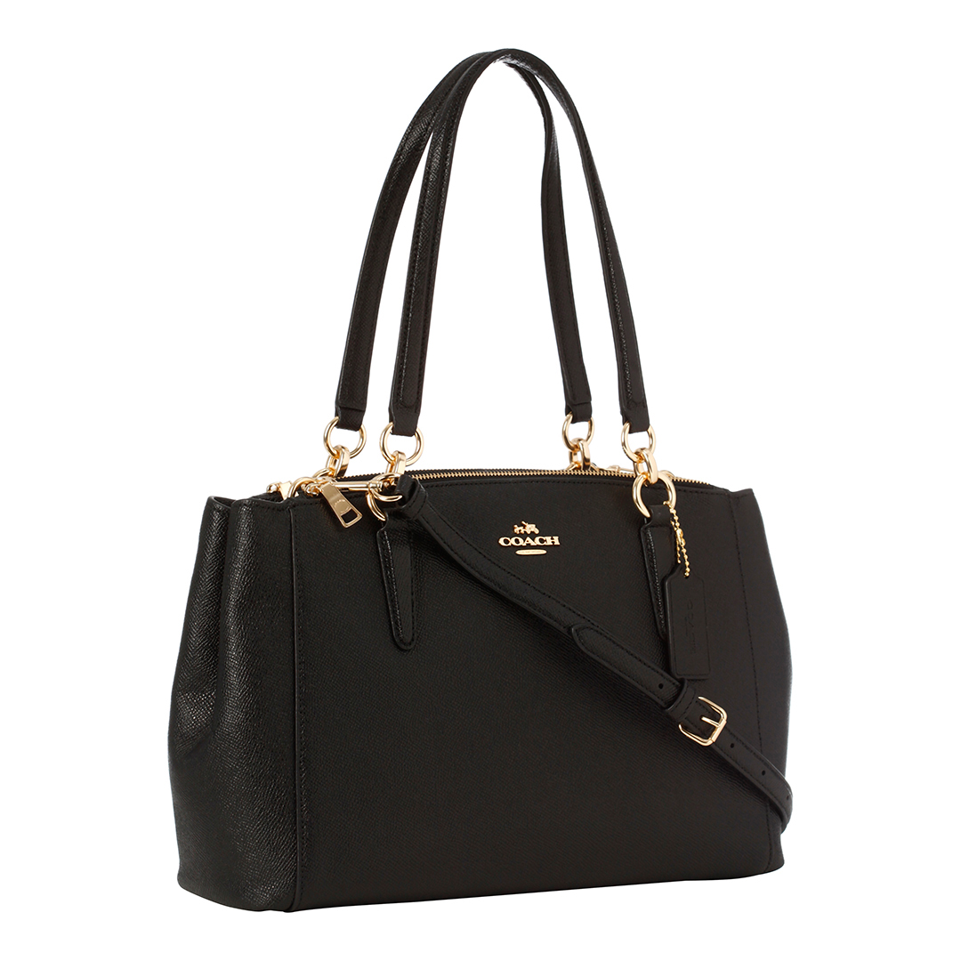 Black Crossgrain Leather Small Christie Carryall Bag - BrandAlley