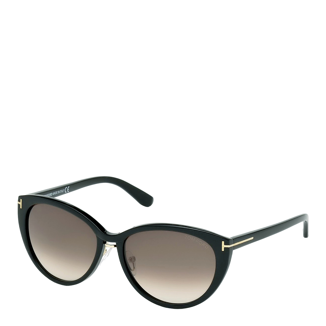 Women's Gina Shiny Black/Smoke Gradient Sunglasses 57mm - BrandAlley