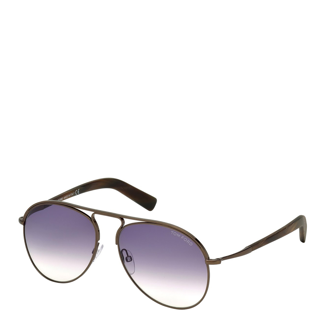 Men's Cody Dark Brown/Purple Gradient Sunglasses 56mm - BrandAlley