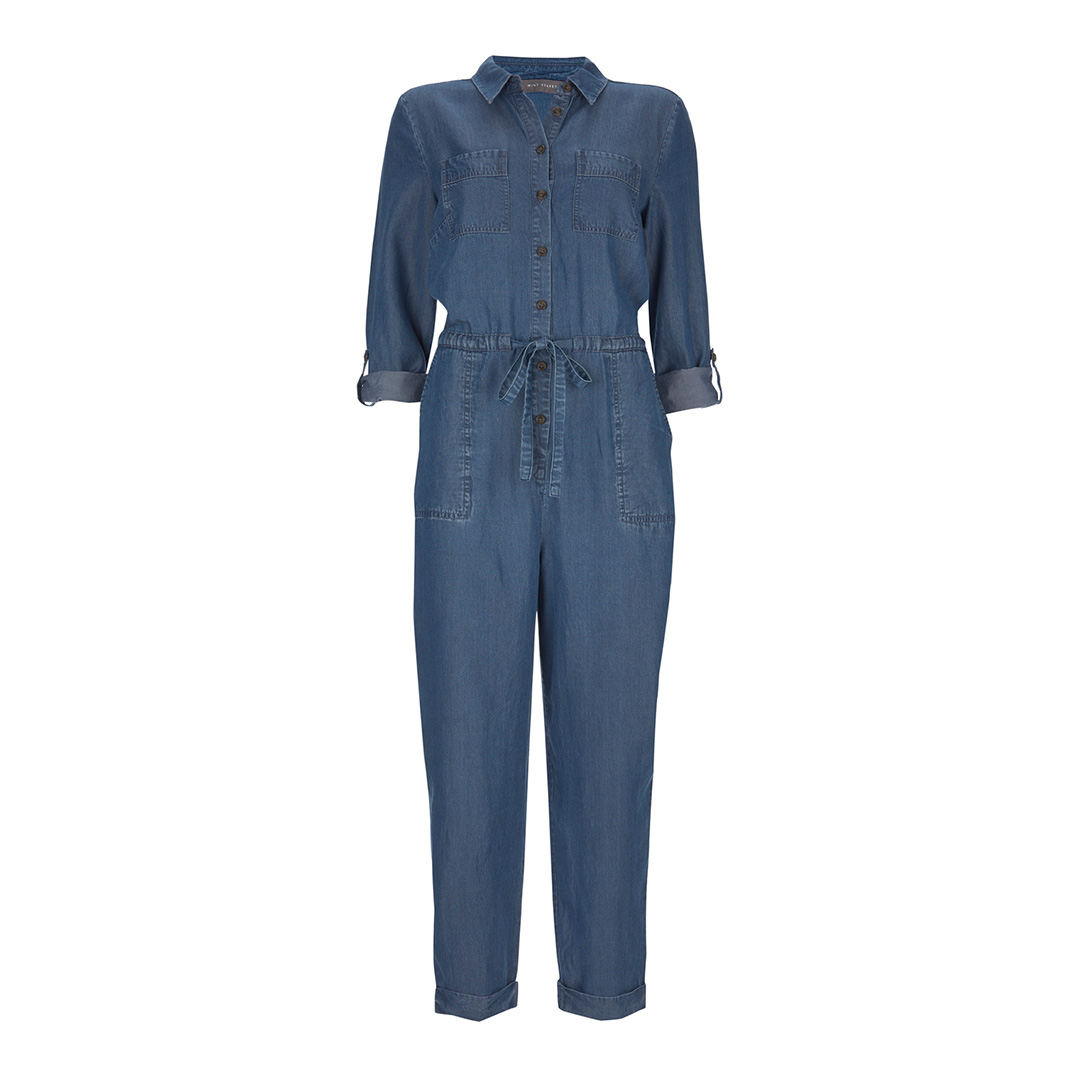 mint velvet blue jumpsuit