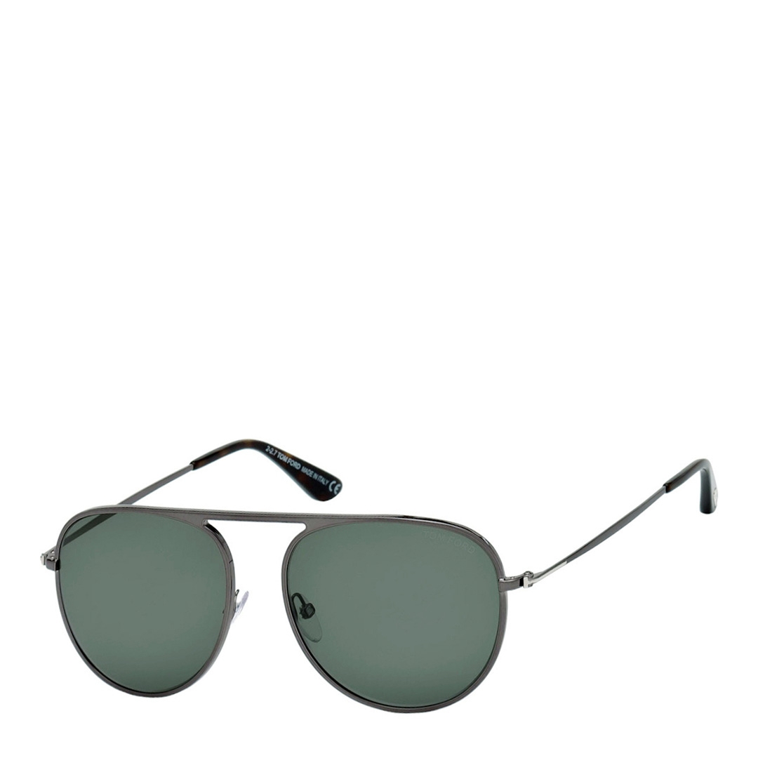 Unisex Ruthenium/Green Tom Ford Sunglasses 57mm - BrandAlley