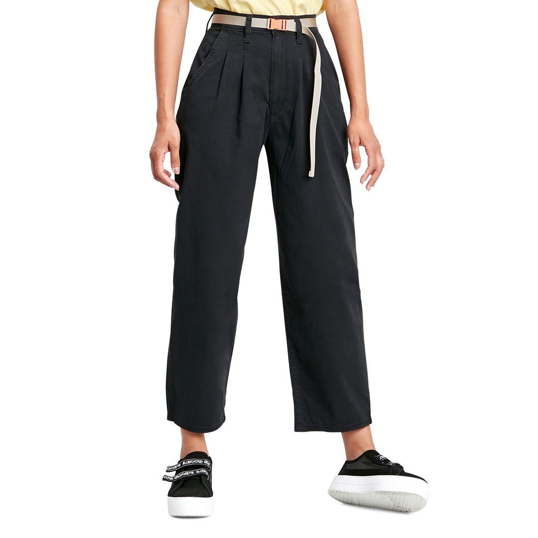 Black Pleated Balloon Trousers - BrandAlley