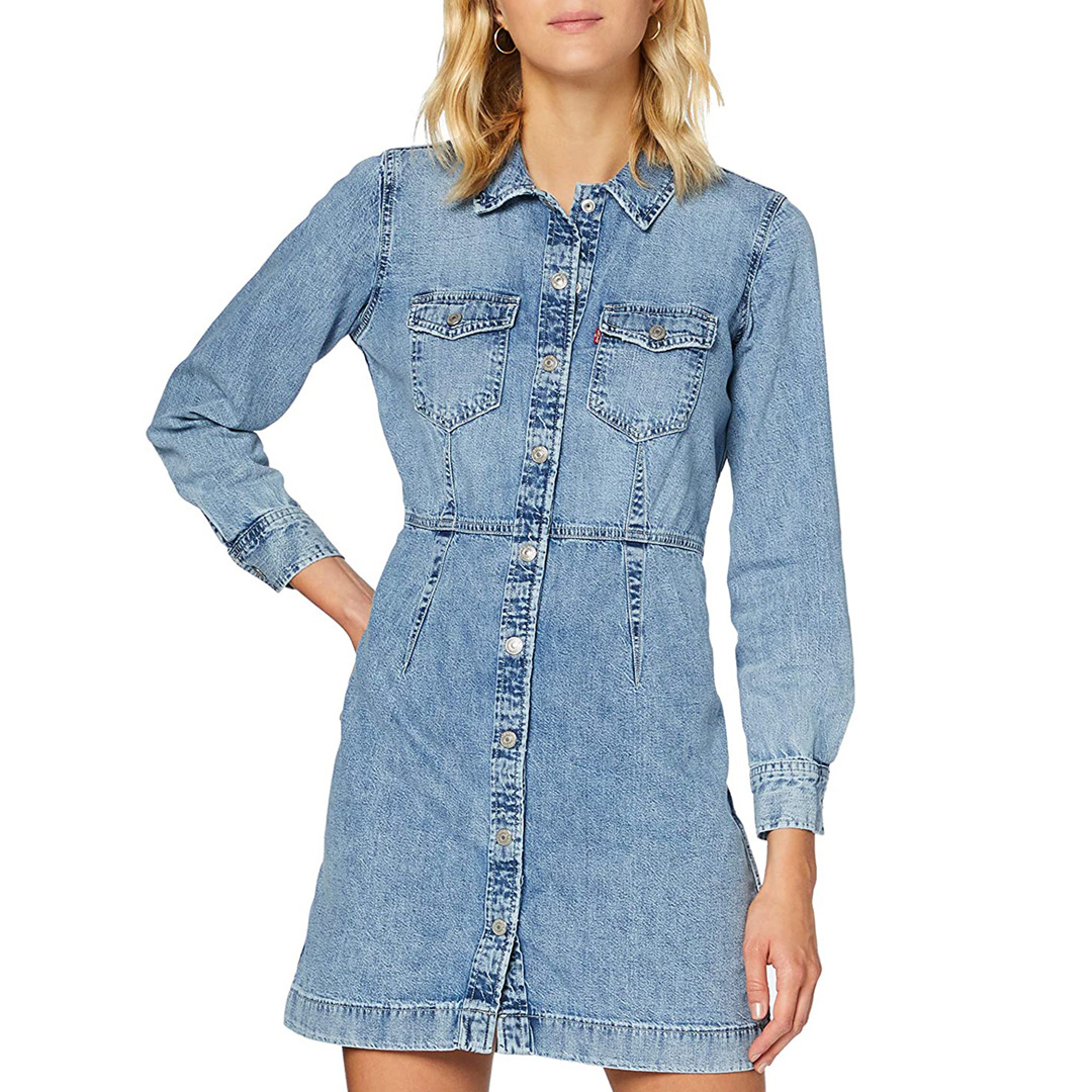 Blue Ellie Denim Dress - BrandAlley