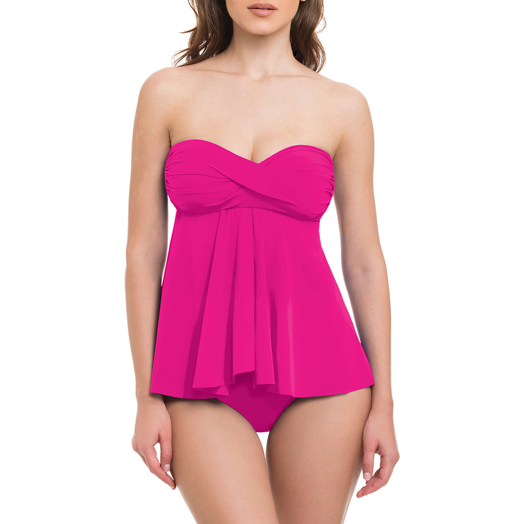 fuchsia tankini top