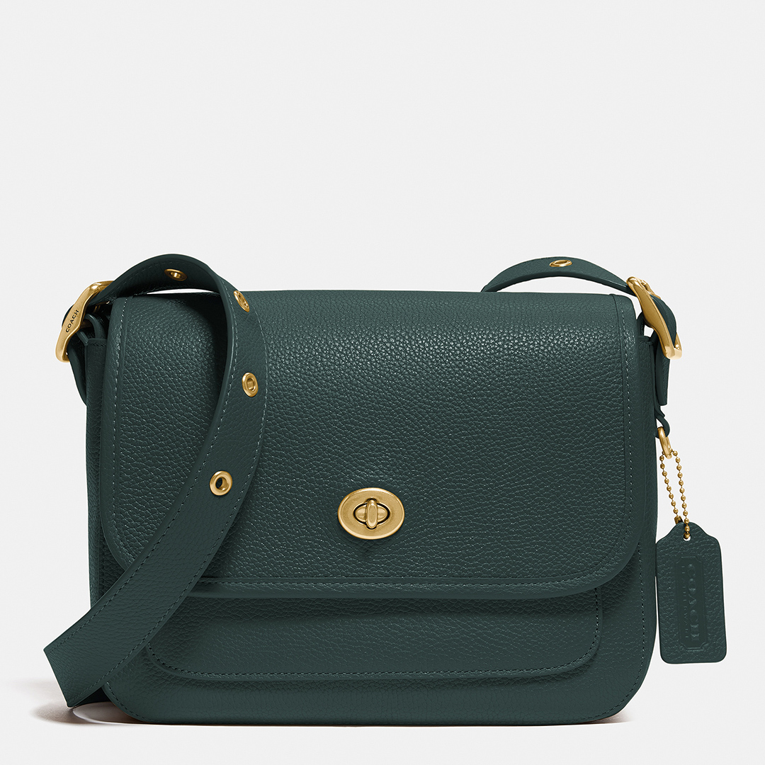 Green Leather Rambler Crossbody Bag - BrandAlley