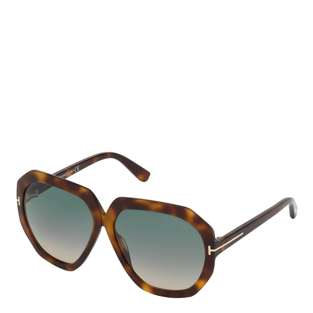 Women's Brown Tortoise/Blue Pippa Tom Ford Sunglasses 60mm - BrandAlley