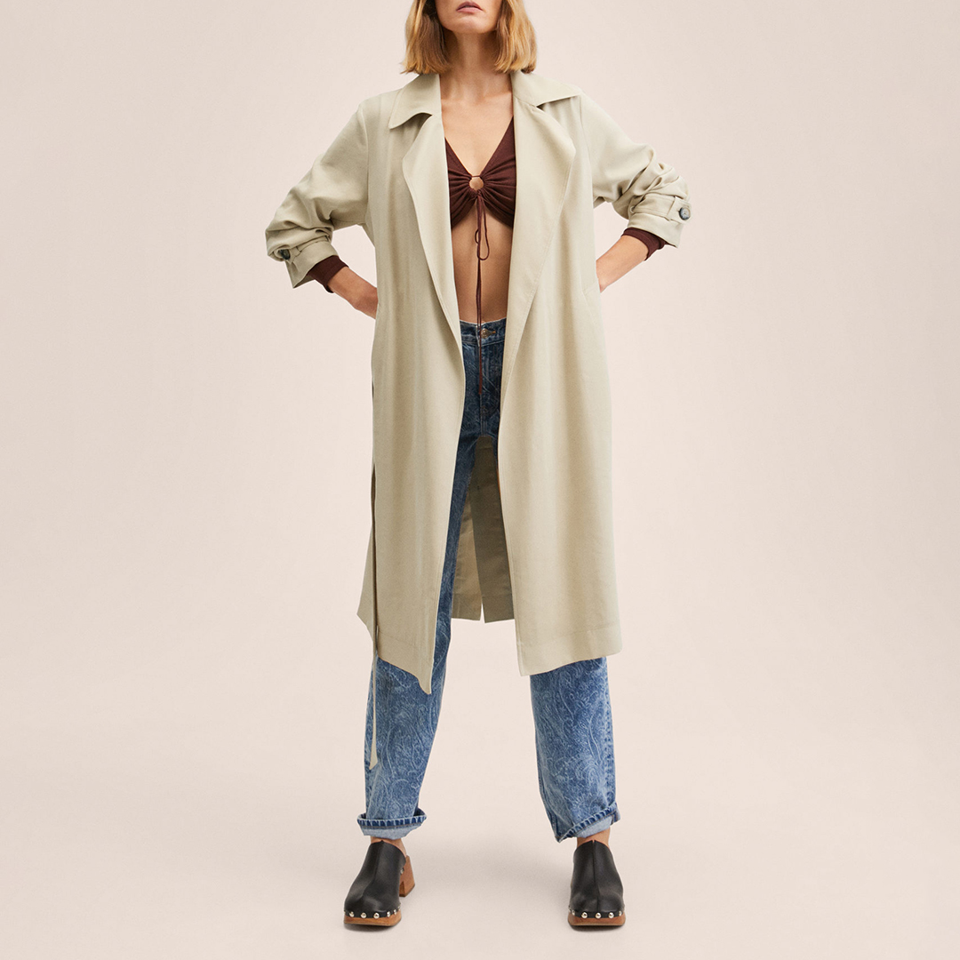 mango flowy trench