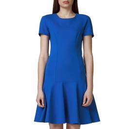 Blue Ofelia Drop Waist Cotton Blend Stretch Dress - BrandAlley