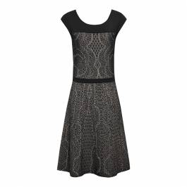 Black Odelia Jacquard Detail Dress - BrandAlley