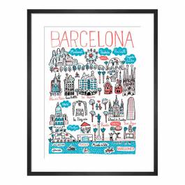 Barcelona Cityscape 36x28cm Framed Print - BrandAlley