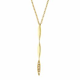 Gold/Diamond Twist Necklace - BrandAlley