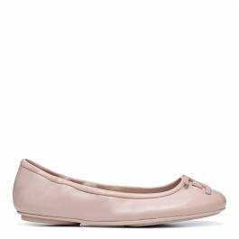 Blush Leather Florence Ballet Flats - BrandAlley