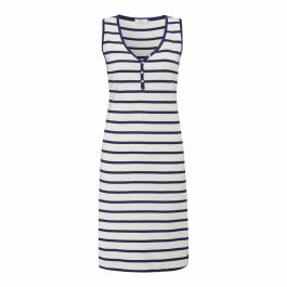 White Navy Stripe Caerulean Ribbed Dress - BrandAlley