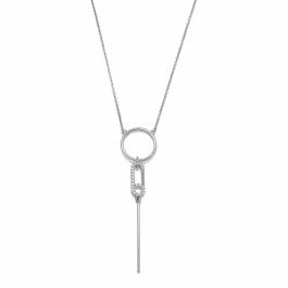 Sterling Silver Geometric Ring Necklace - BrandAlley