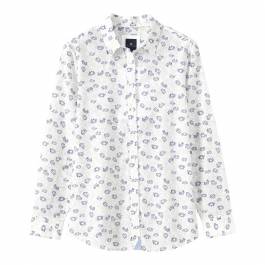 White/Blue Ivybridge Silk Mix Shirt - BrandAlley