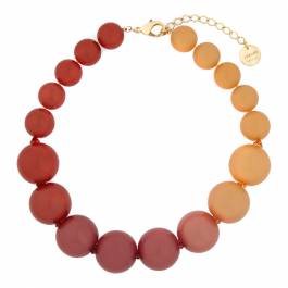 Rust Round Bead Short Necklace - BrandAlley