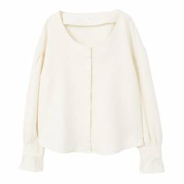 Button linen-blend blouse - BrandAlley