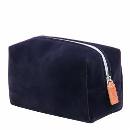 Navy Velvet Cube Cosmetic Bag - BrandAlley