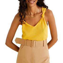 Mustard Knot Knitted Top - BrandAlley