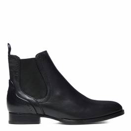 Black Beja Leather Chelsea Boots