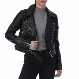 Black Savannah Leather Biker Jacket