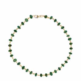 18K Gold Plated Emerald Bracelet