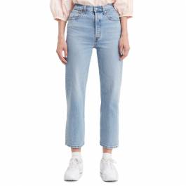 Blue Ribcage Straight Stretch Jeans - BrandAlley