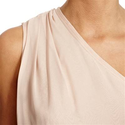 one shoulder chiffon top