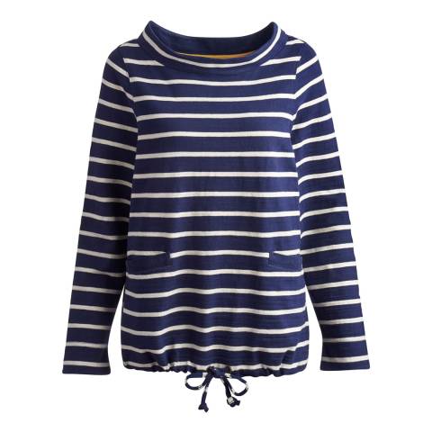 Women's Navy/Cream Coniston Stripe Sweatshirt - BrandAlley