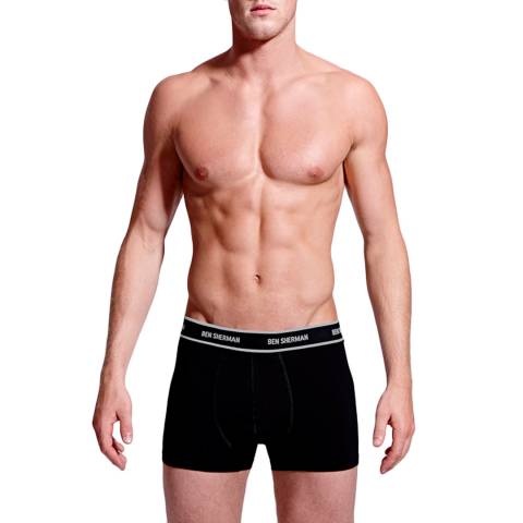 Black Cotton Boxer Shorts - BrandAlley
