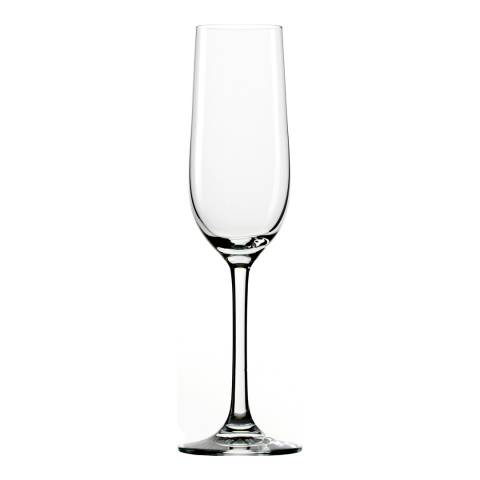 Stolzle Set of 6 Classic Crystal Champagne Flutes, 190ml
