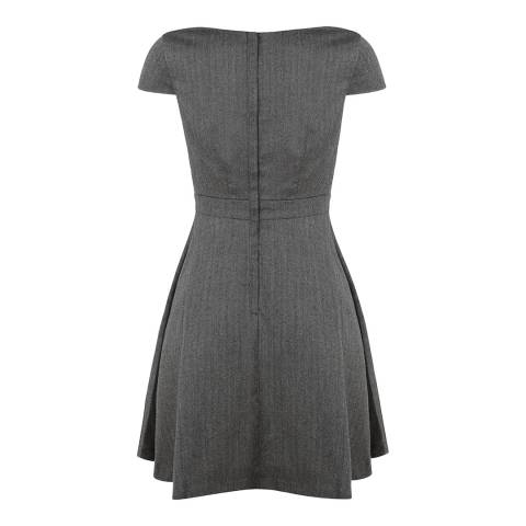 Grey Canary Wharf Fit and Flare Dress - BrandAlley