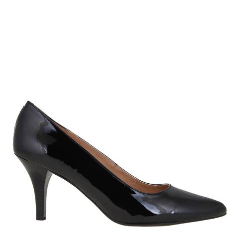 Women's Black Leather Court Shoes - BrandAlley