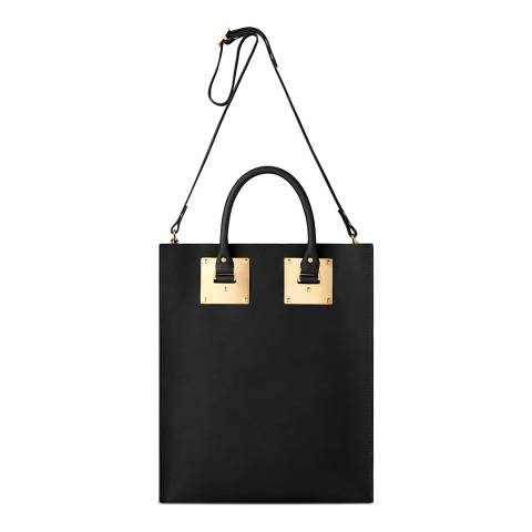 Black Leather Albion Tote - BrandAlley