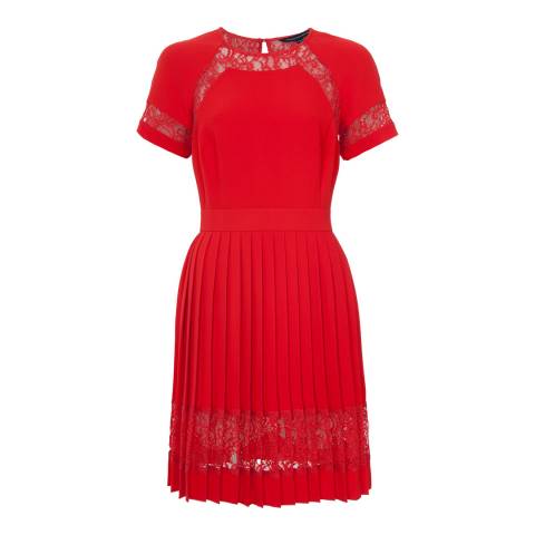 Riot Red Arrow Lace Dress - BrandAlley