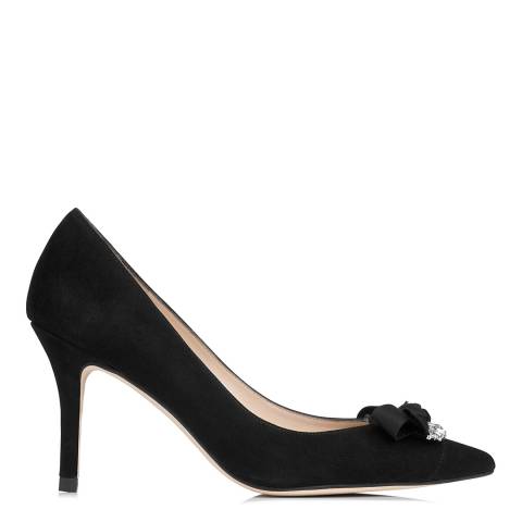 Black Suede Embellished Primrose Court Shoes - BrandAlley
