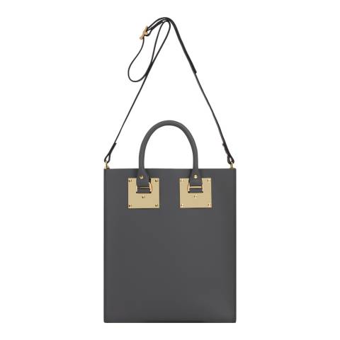 Charcoal Mini Albion Leather Tote - BrandAlley