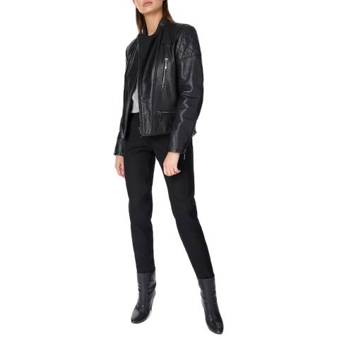 Amanda Wakeley Black Onishi Leather Jacket