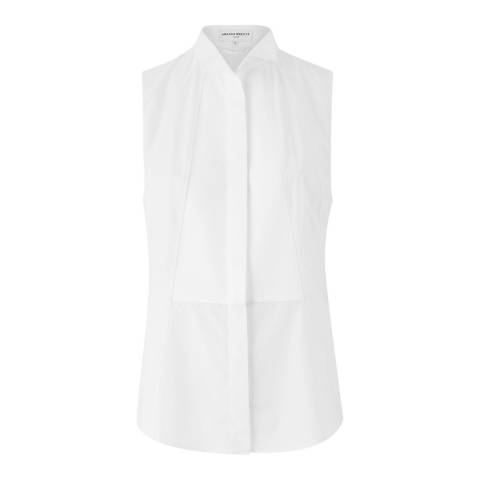 Amanda Wakeley White Sleeveless Cotton Shirt