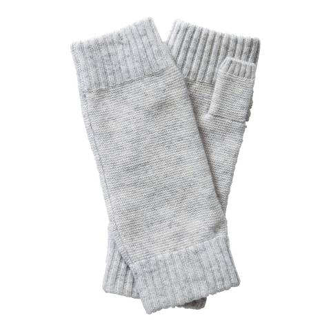 Iced Grey Cashmere Textured Mitts - BrandAlley