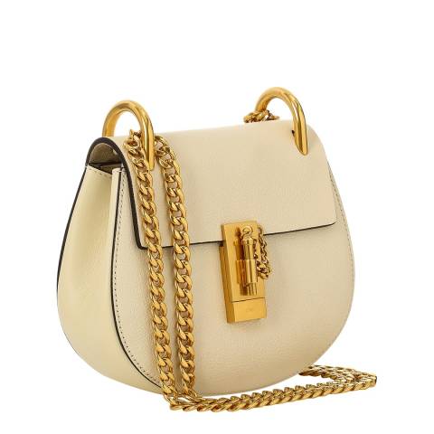 White Mini Leather Drew Shoulder Bag - BrandAlley