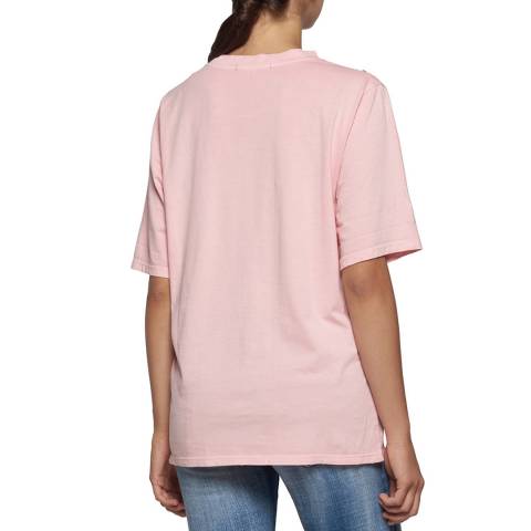 Light Pink Cotton Oversized Studded T Shirt - BrandAlley