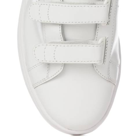 Women's White Leather Stan Smith Velcro Trainers - BrandAlley
